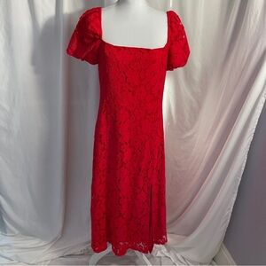Francesca's Collections Red Lace Maxi Dress Stunning for Holidays